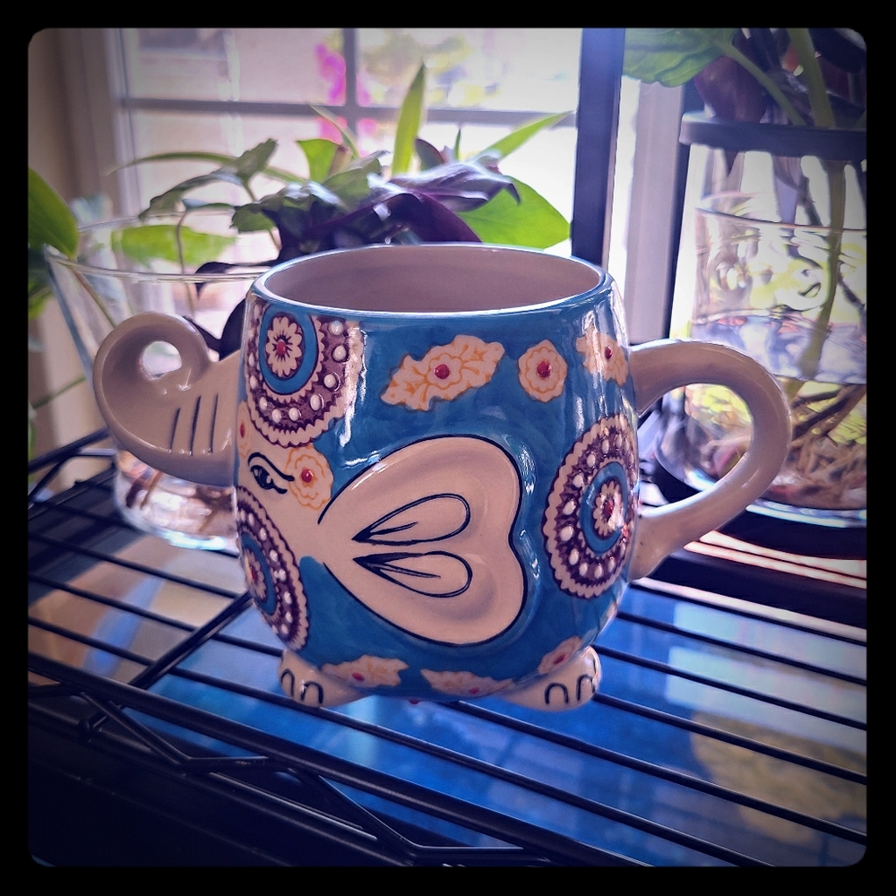 Elephant coffee mug or planter